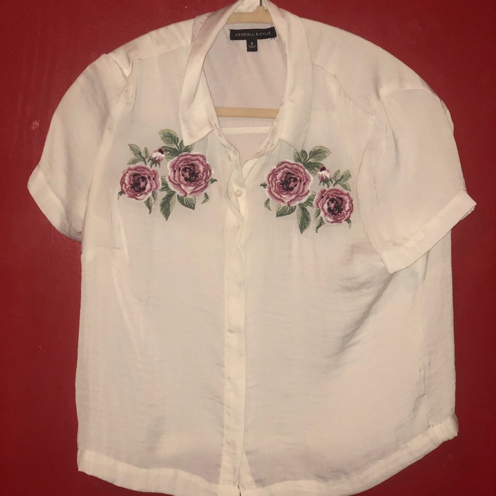 Silk button down blouse